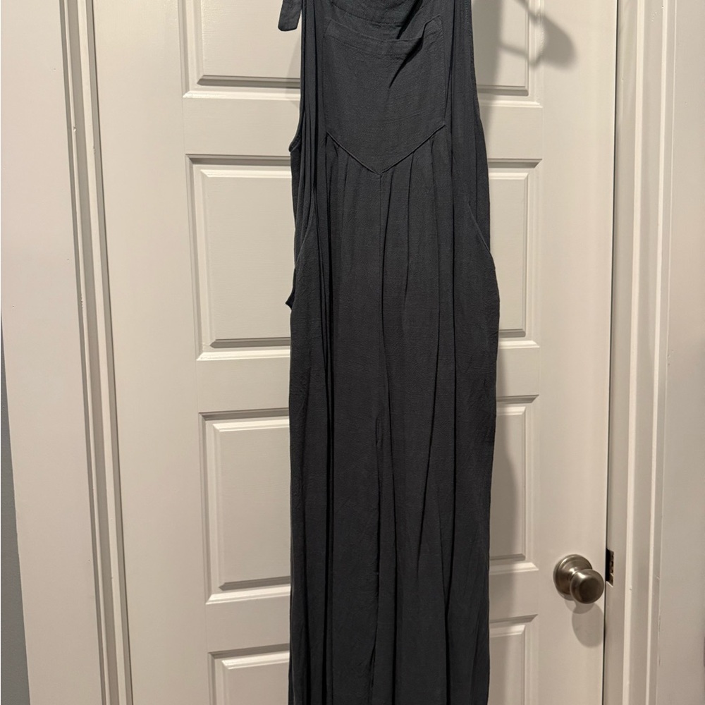 Women’s Dark Grey Relaxed Fit overalls jumpsuit